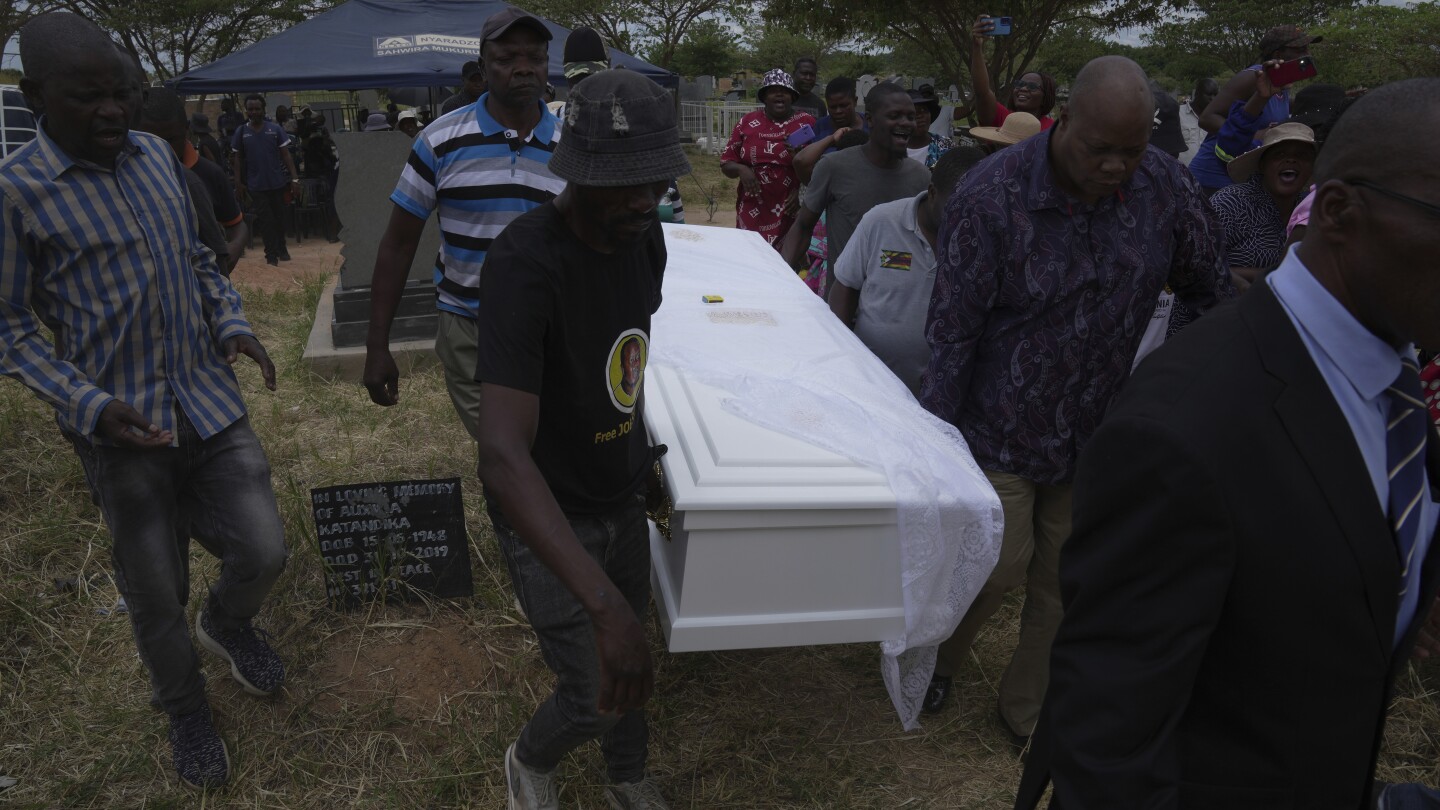 At the funeral of a slain Zimbabwean activist, clashes and a low turnout mirror opposition decline