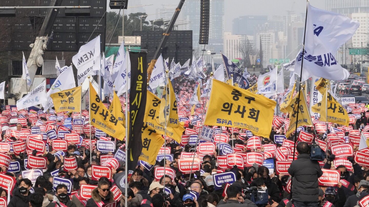 South Korean doctors hold massive anti-government rally over medical school recruitment plan