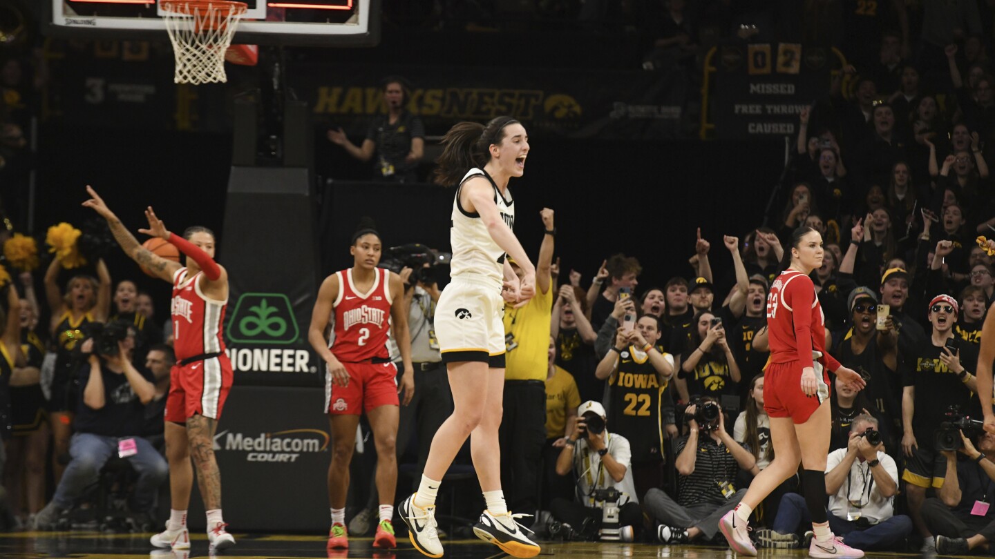 Iowa’s Caitlin Clark breaks Pete Maravich’s NCAA Division I scoring record