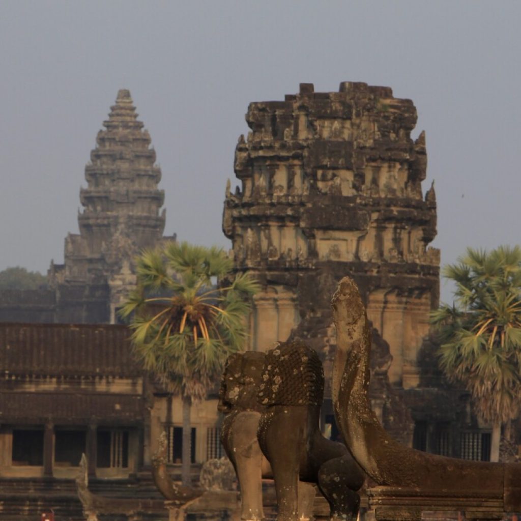 Cambodia defends family relocations around the famous Angkor Wat temple complex