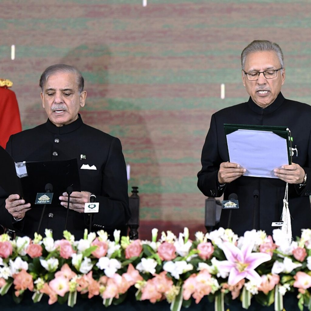 Shehbaz Sharif sworn in as Pakistan’s new prime minister