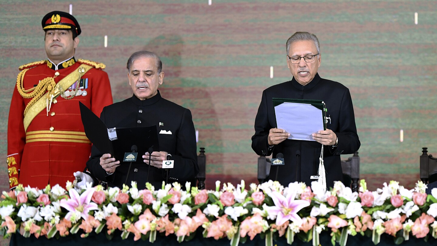 Shehbaz Sharif sworn in as Pakistan’s new prime minister