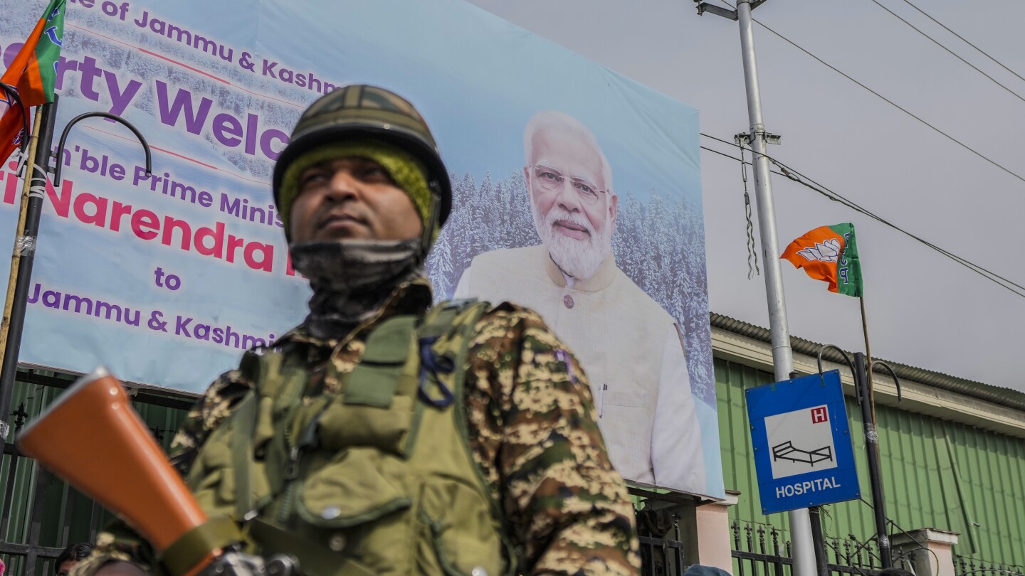 Modi is visiting Kashmir’s main city for the first time since revoking region’s semi-autonomy in ’19