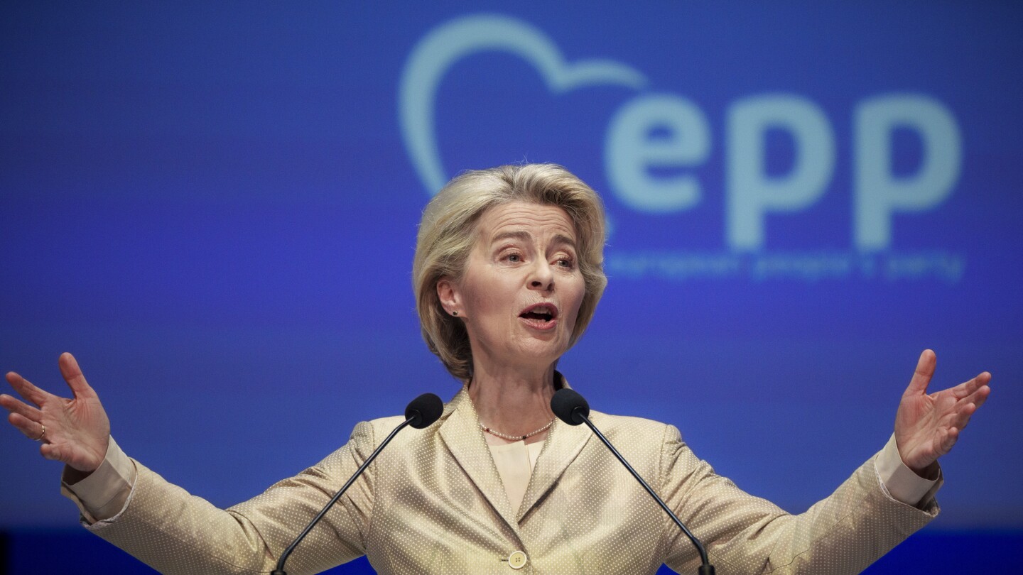 EU’s largest party endorses Ursula von der Leyen’s bid for a second term as EU Commission chief