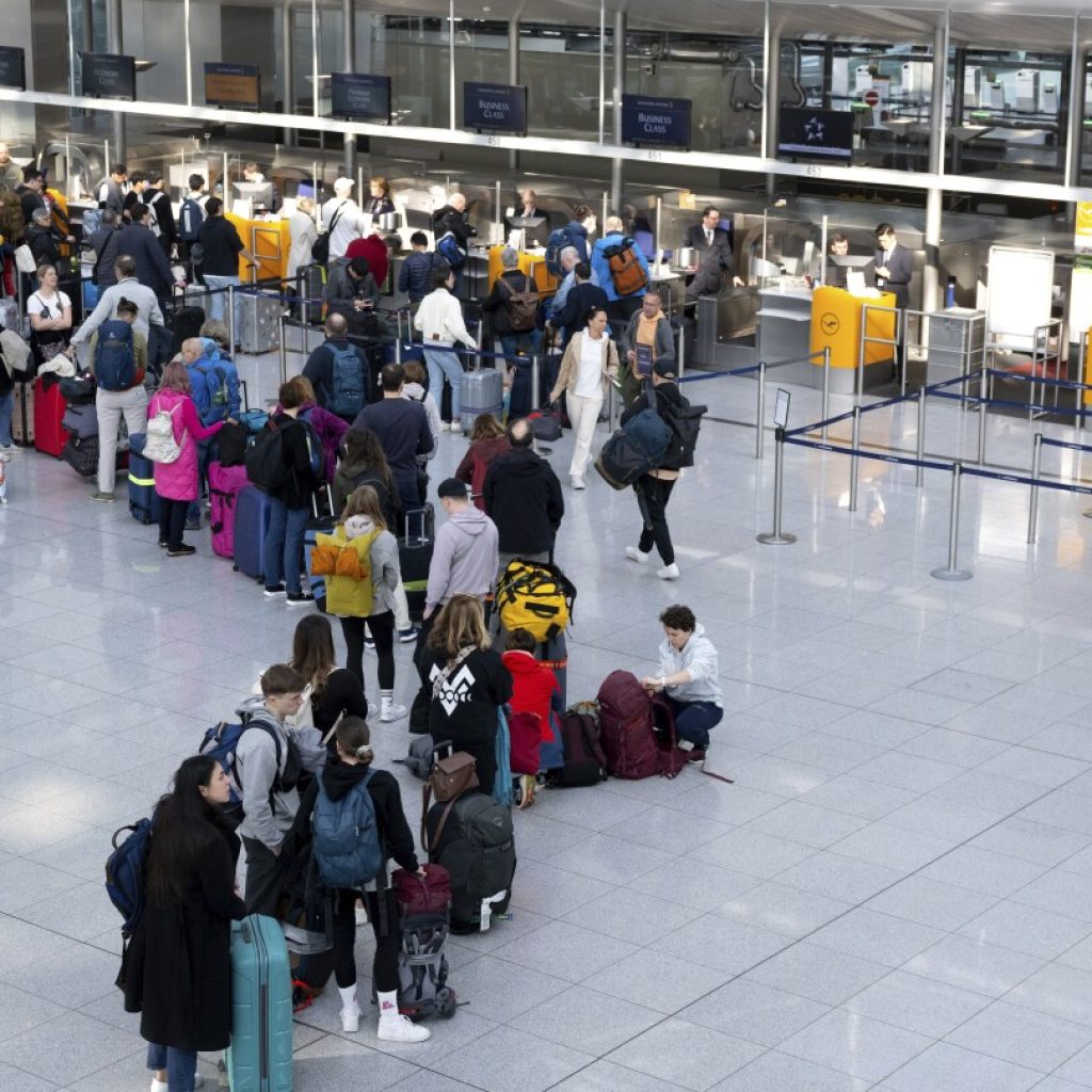 Millions of train, air passengers are affected in Germany as union members go on strike again