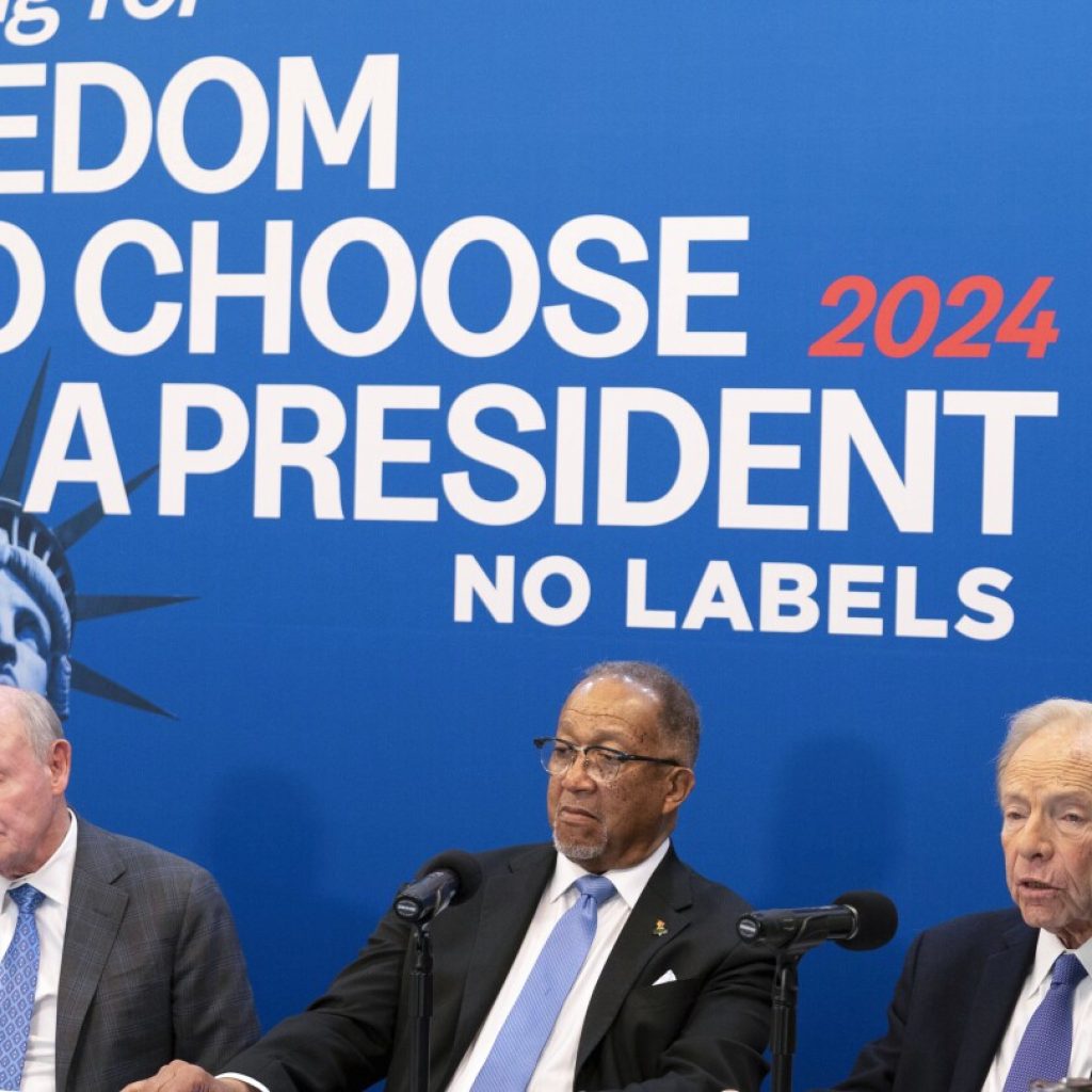 Third-party movement No Labels says it will field a 2024 presidential ticket