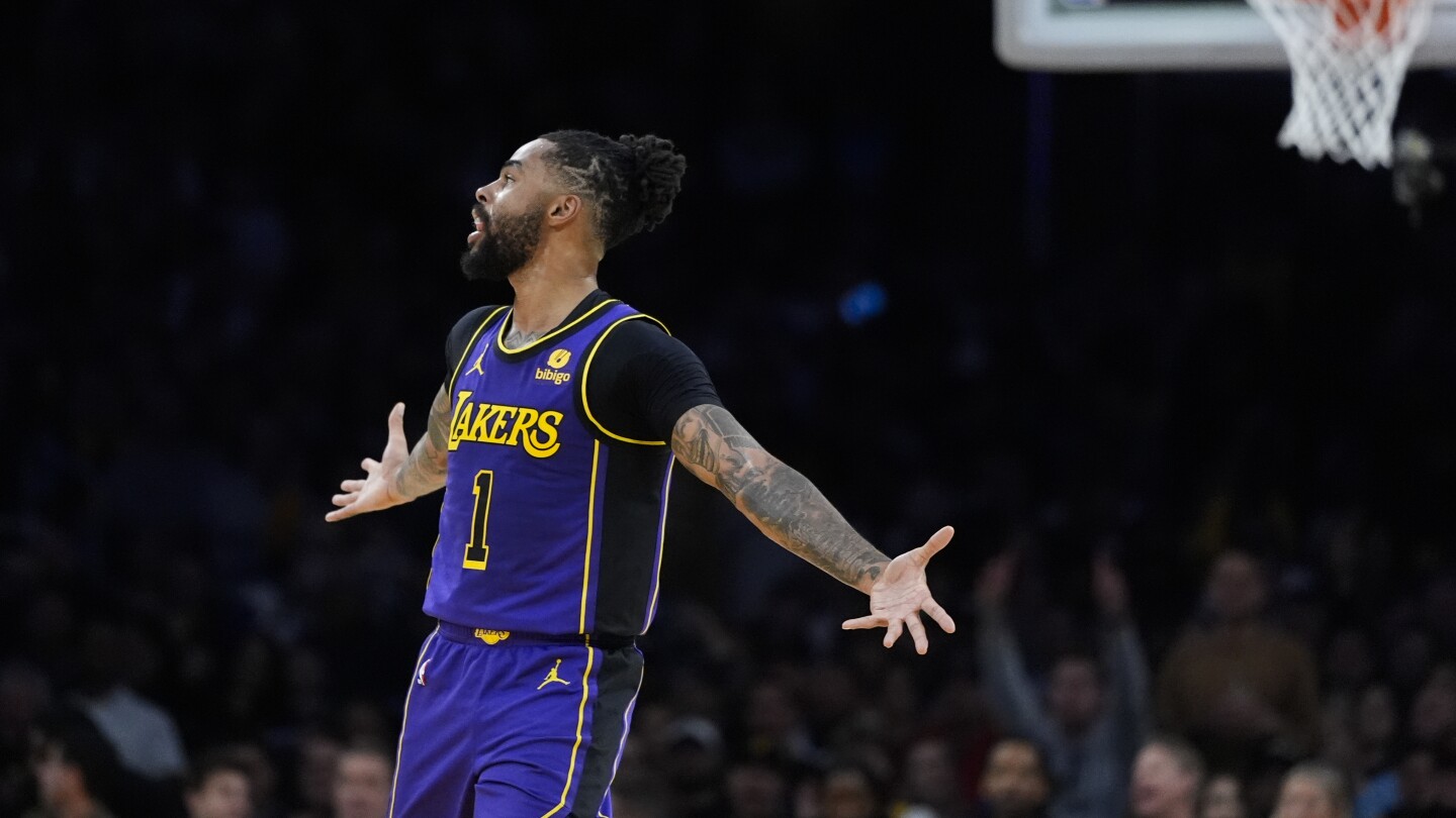 D’Angelo Russell scores 44 points in LeBron-less Lakers’ stunning 123-122 win over Bucks