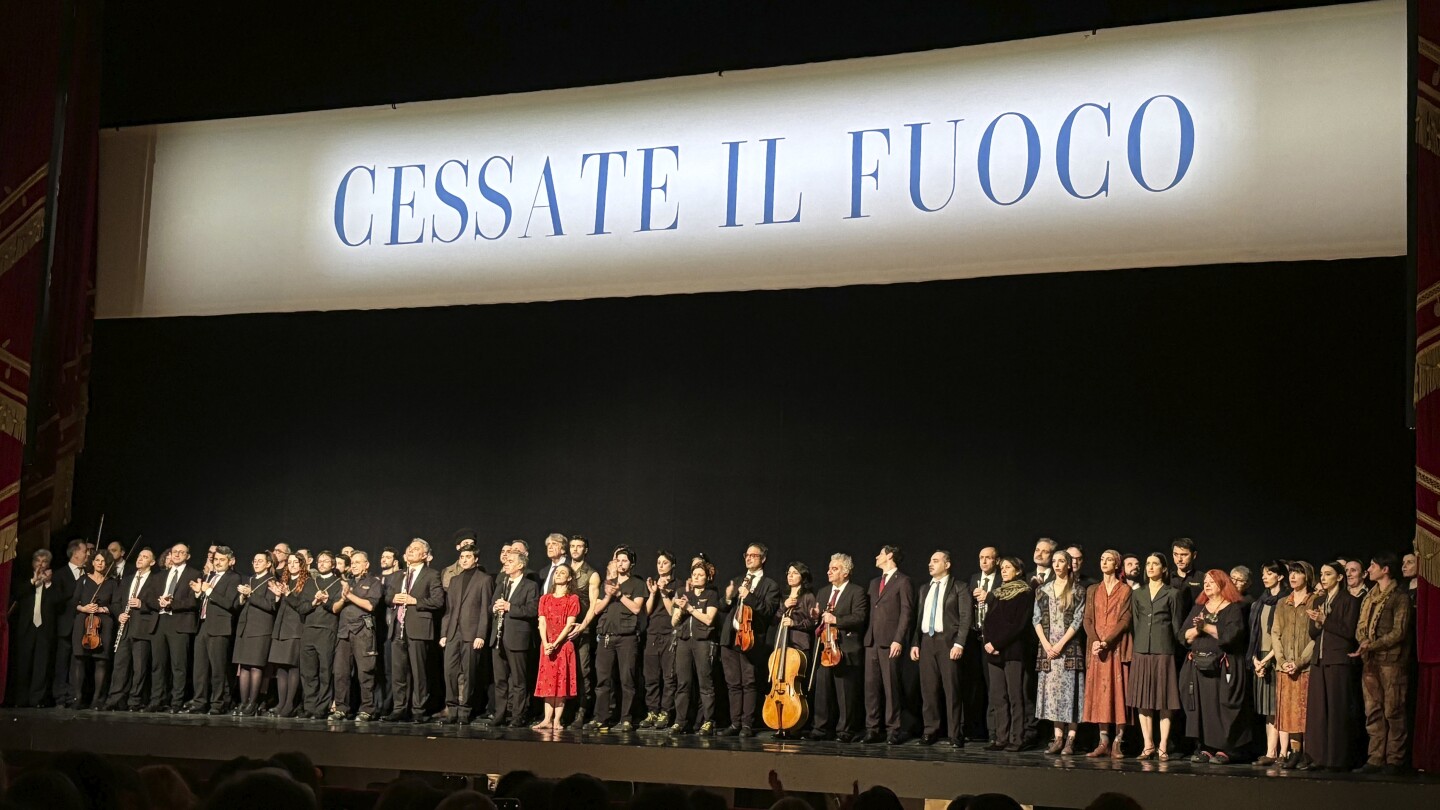 La Scala performers and workers call for Gaza cease-fire before opera-ballet set in conflict