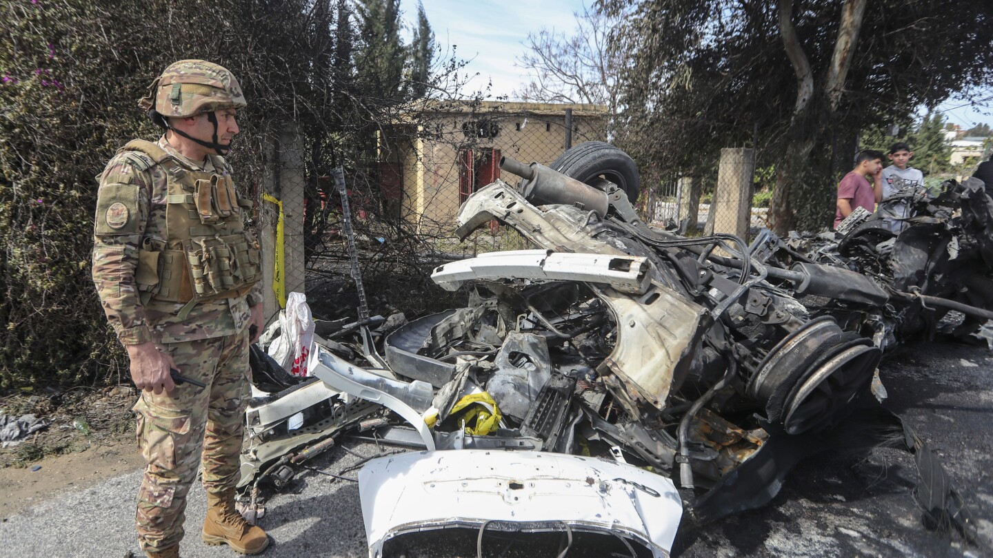 An Israeli drone strikes a car in southern Lebanon and kills a member of Hamas’ military wing