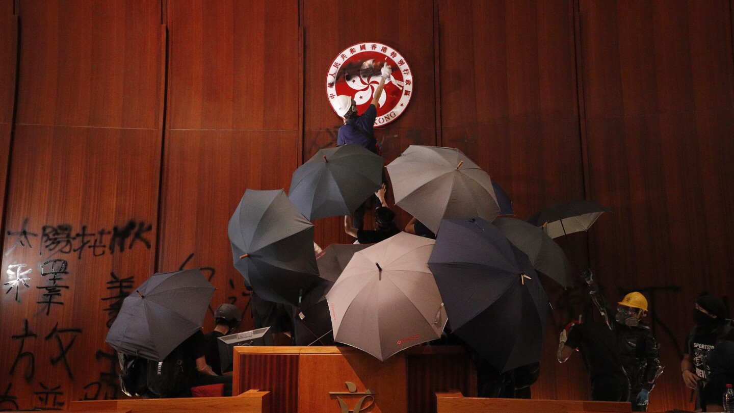 Hong Kong jails 12 people over the storming of the legislature in 2019 protests