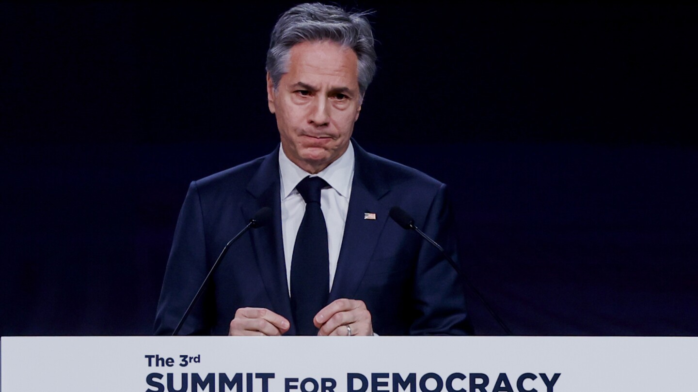 Blinken tells democracy summit that technology must sustain democratic values