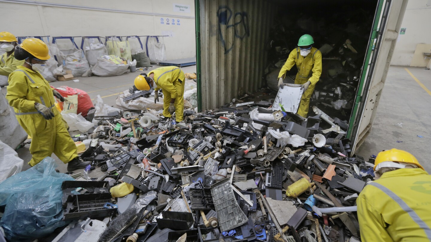 UN says e-waste from trashed electric devices is piling up and recycling isn’t keeping pace