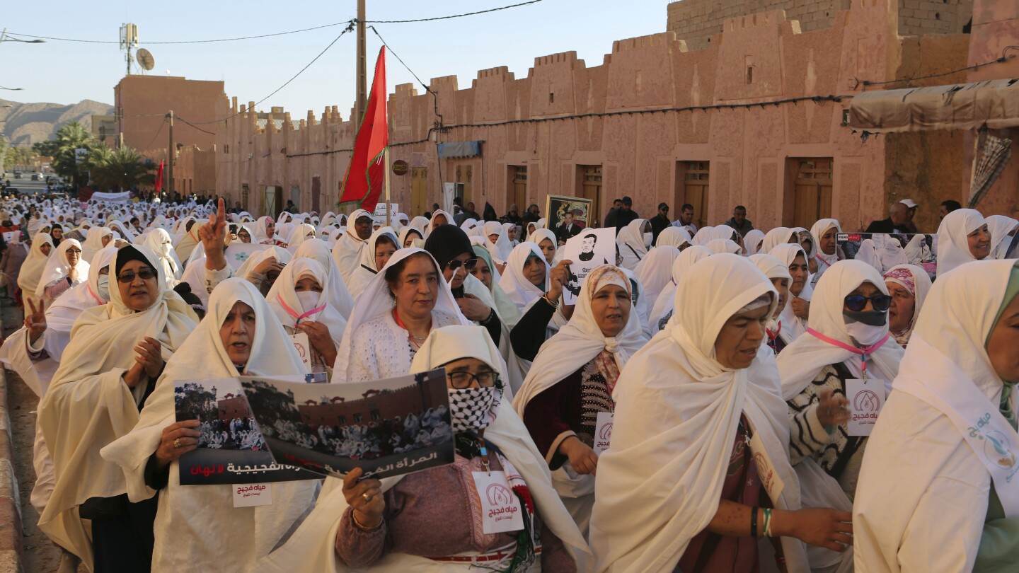 A Moroccan town protests water management plans