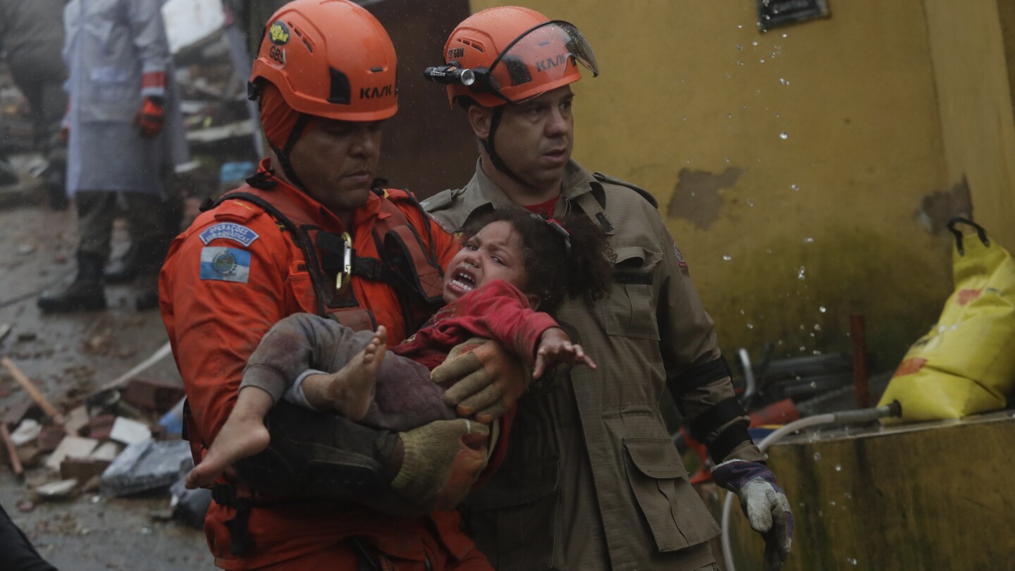 Heavy rains kill at least 7 in Rio de Janeiro state, 4-year-old rescued after 16 hours under mud