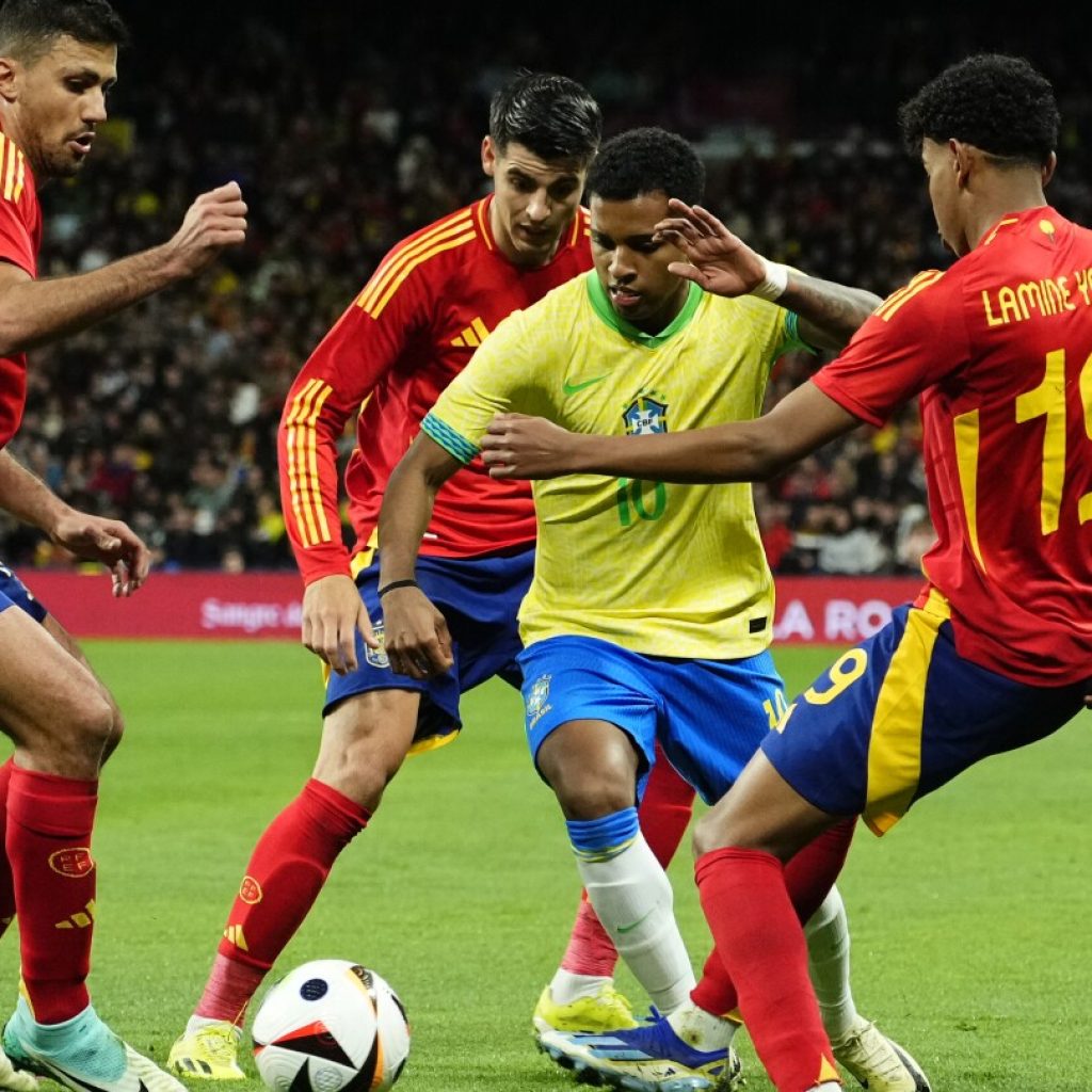 Endrick and Yamal shine as Vinícius Júnior’s Brazil draws 3-3 with Spain in ‘One Skin’ friendly