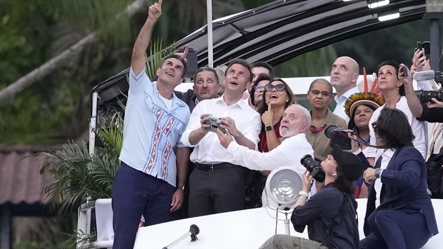 The presidents of France and Brazil meet and announce a $1.1 billion investment plan for the Amazon