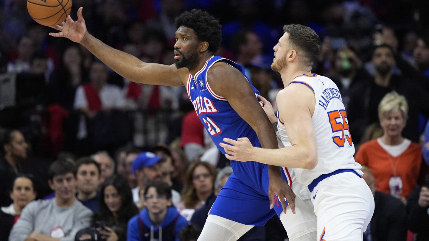 Joel Embiid scores 50 points to lead 76ers past Knicks 125-114 to cut deficit to 2-1