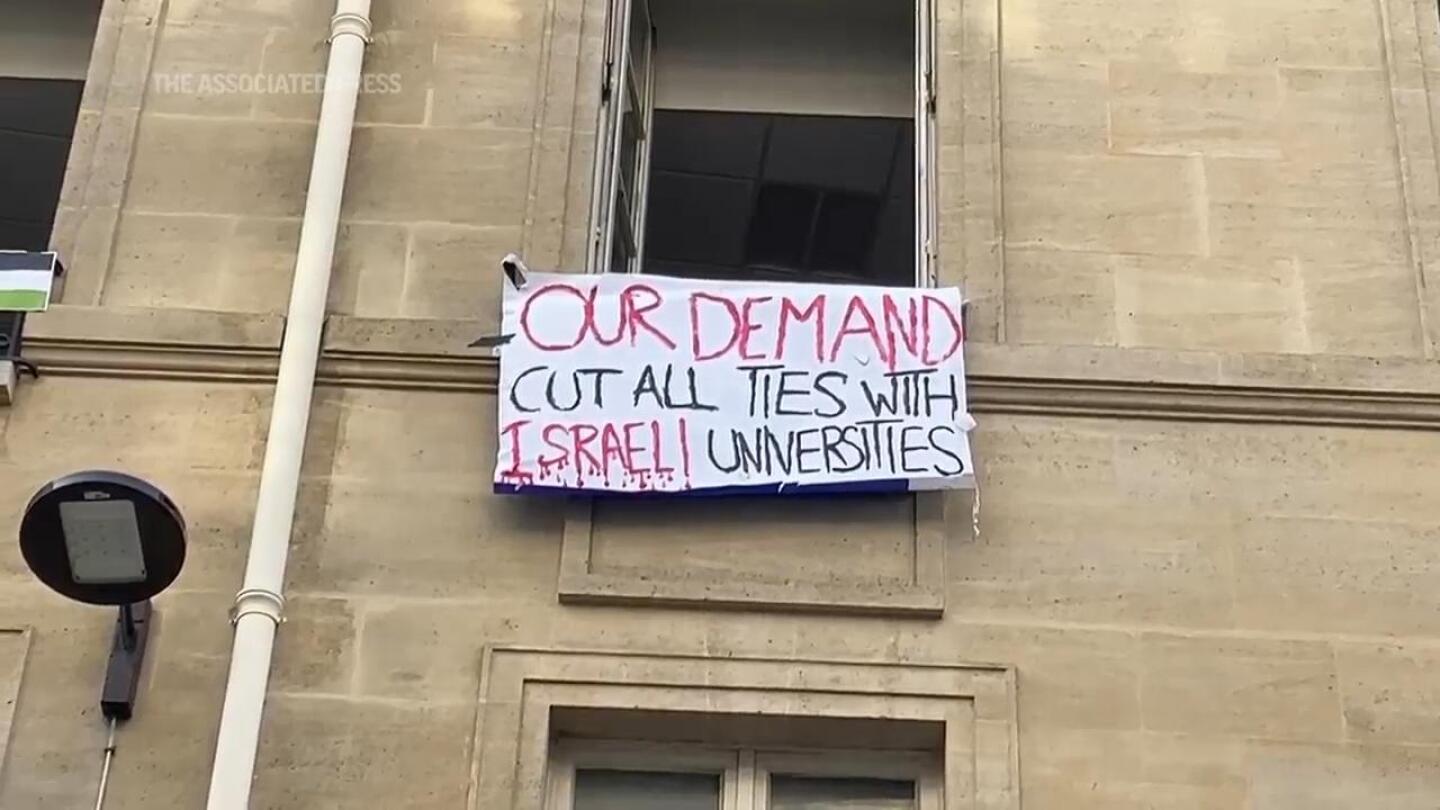 Student protesters at prestigious Sciences Po university stage demonstration in support of Palestinians