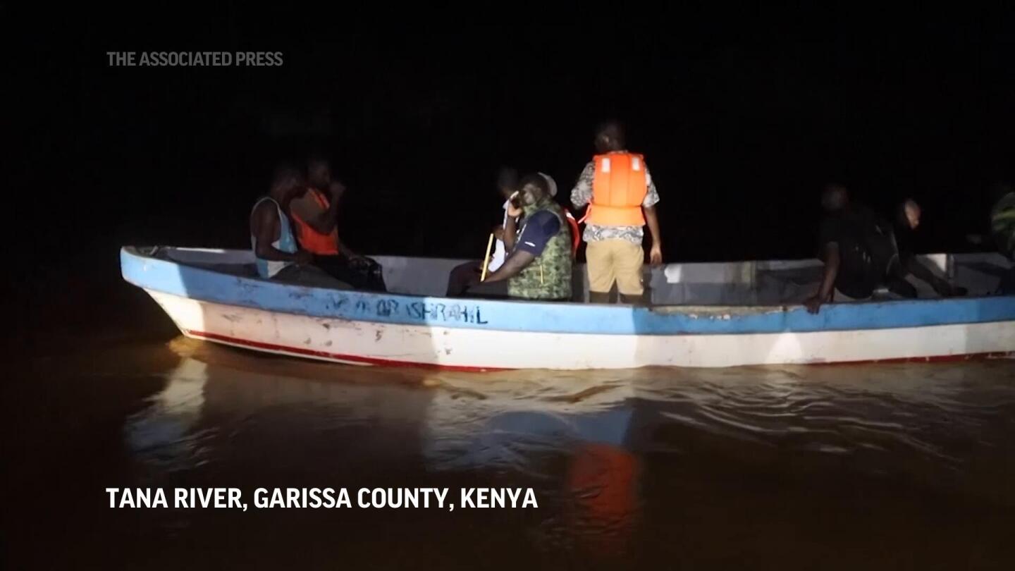 Kenya floods: dozens of people missing after boat capsizes