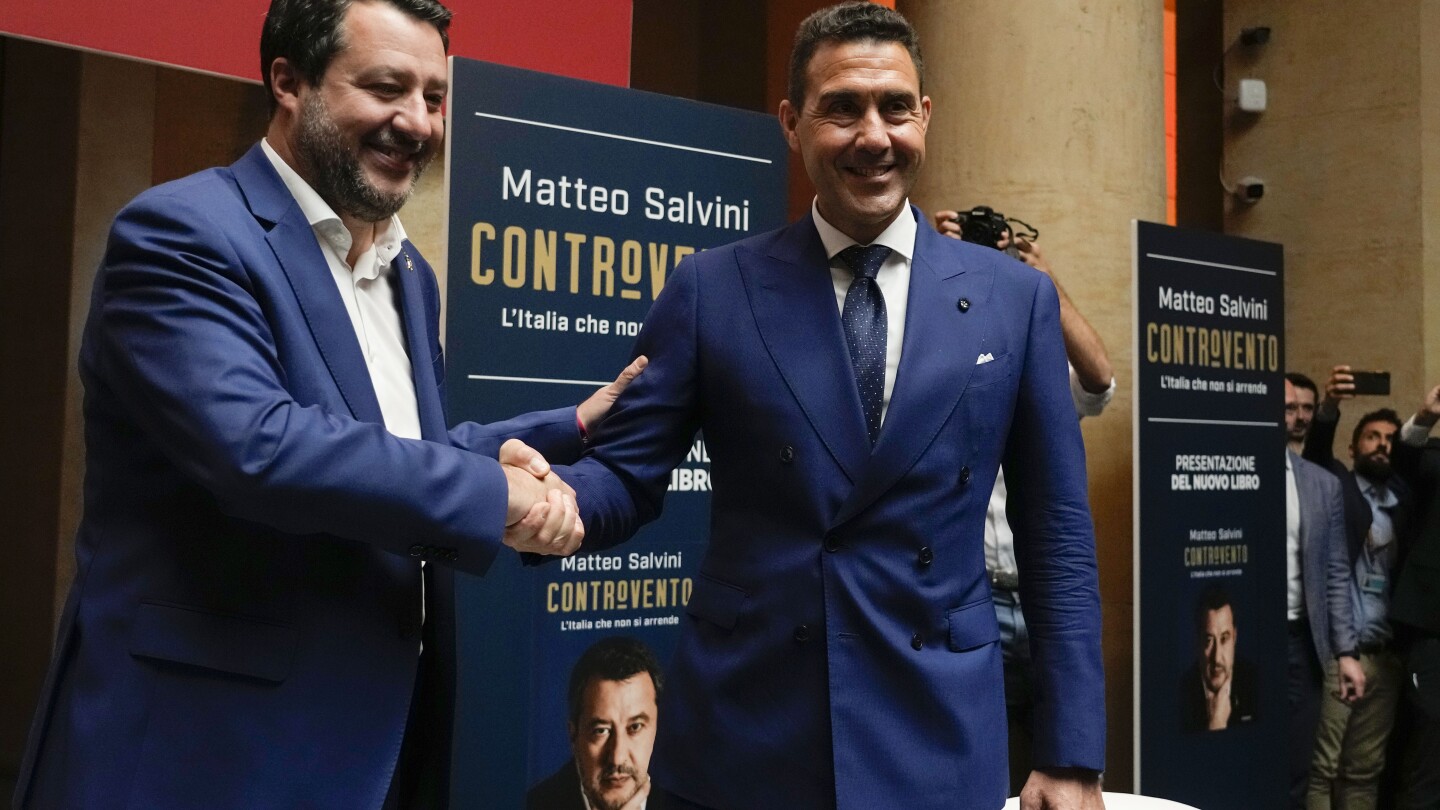 Italy’s League party, low in polls, picks a provocative candidate for European Parliament election