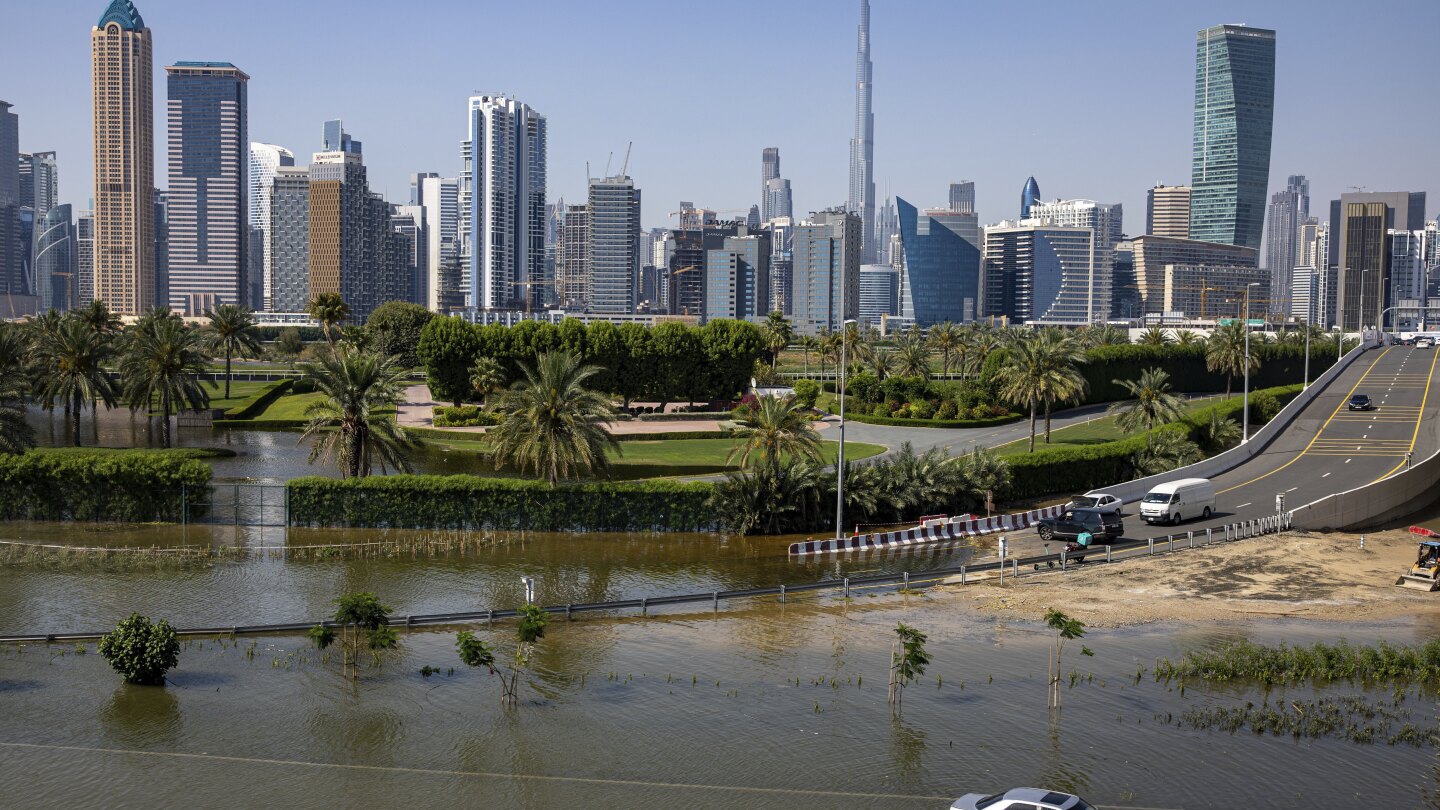 Flights to Dubai disrupted as rain hits the UAE 2 weeks after its heaviest recorded rainfall ever