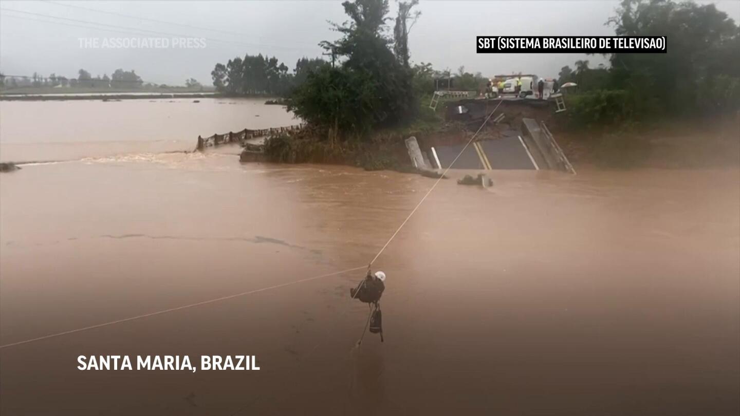 Heavy rains in Brazil’s south kill at least 13 people, leave 21 missing, civil defense says