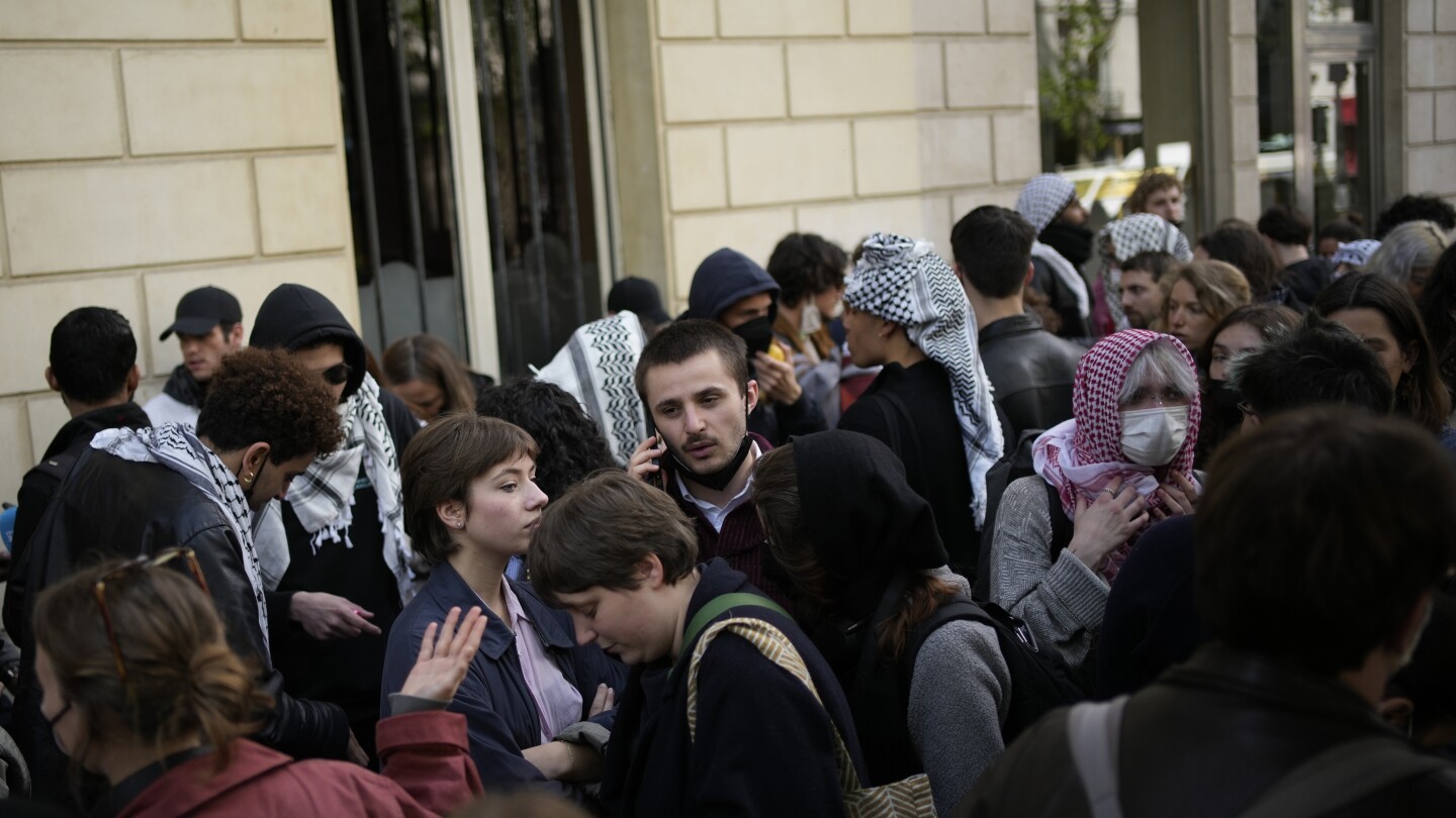 French police peacefully remove pro-Palestinian students occupying a university building in Paris