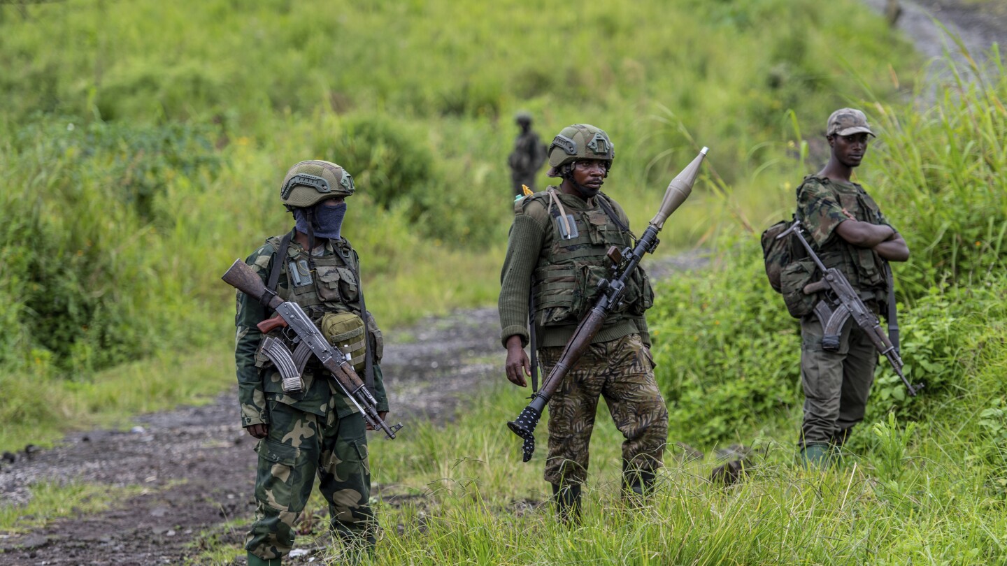 Bomb kills 5 people, including children, at a refugee camp in eastern Congo