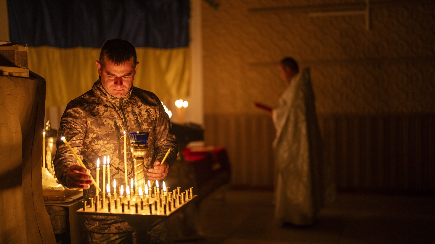 Ukraine marks its third Easter at war under fire from Russian drones