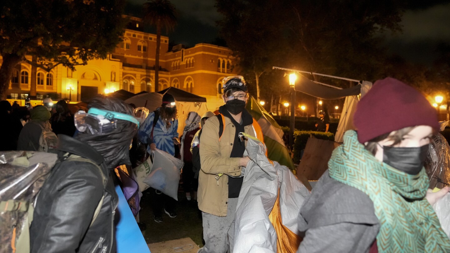 Pro-Palestinian protesters at USC comply with school order to leave their encampment