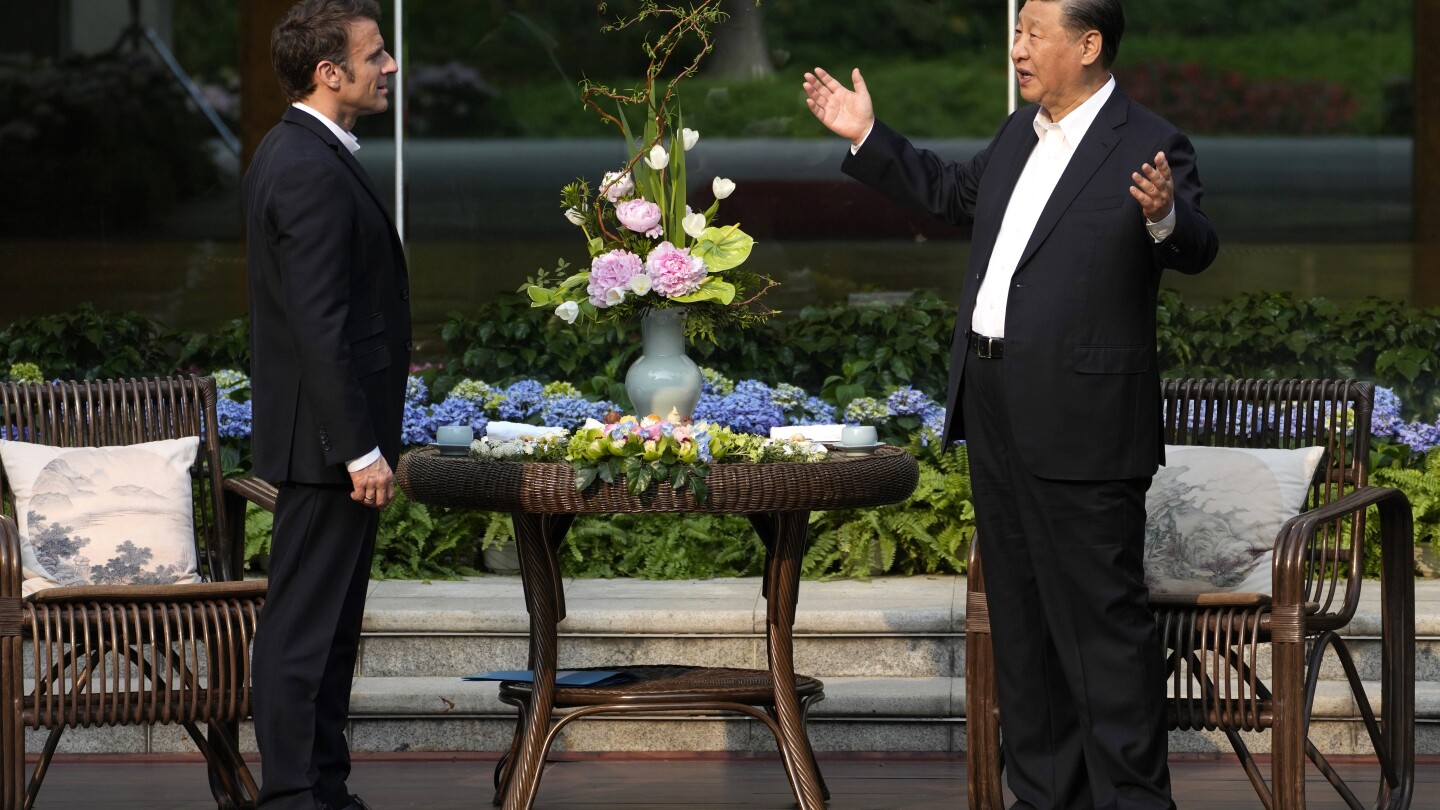 Macron sets Ukraine as top priority as China’s Xi Jinping pays a state visit to France