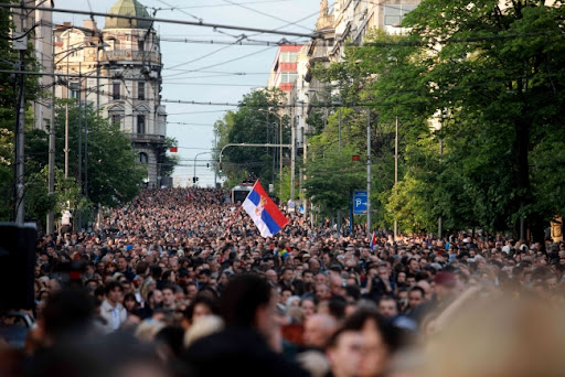 Godišnjica prvog protesta ‘Srbija protiv nasilja’ u Beogradu