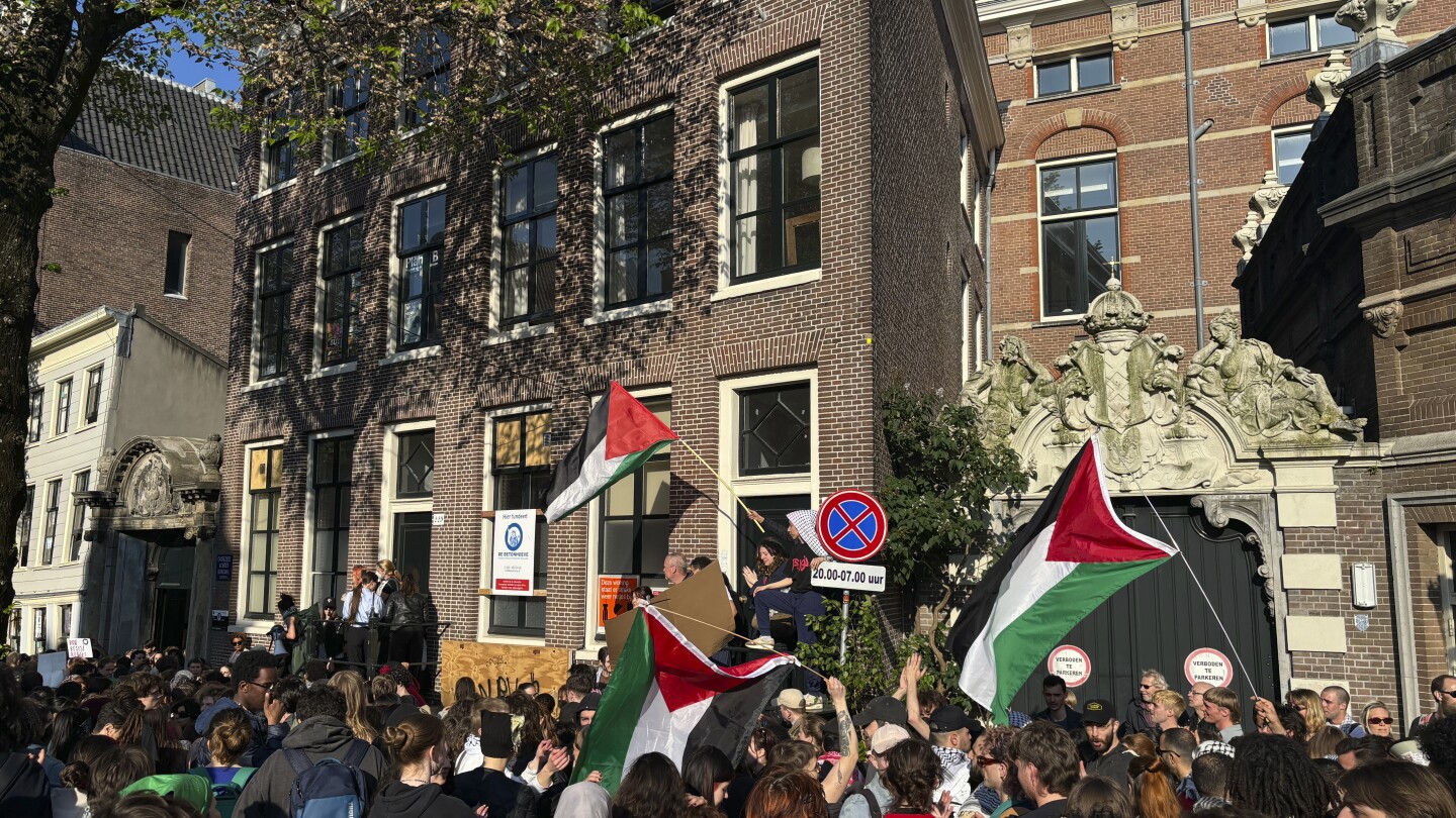 Police break up another protest by pro-Palestinian activists at the University of Amsterdam