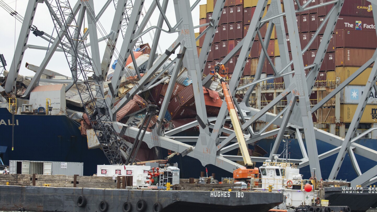 Crews prepare for controlled demolition as cleanup continues at bridge collapse site