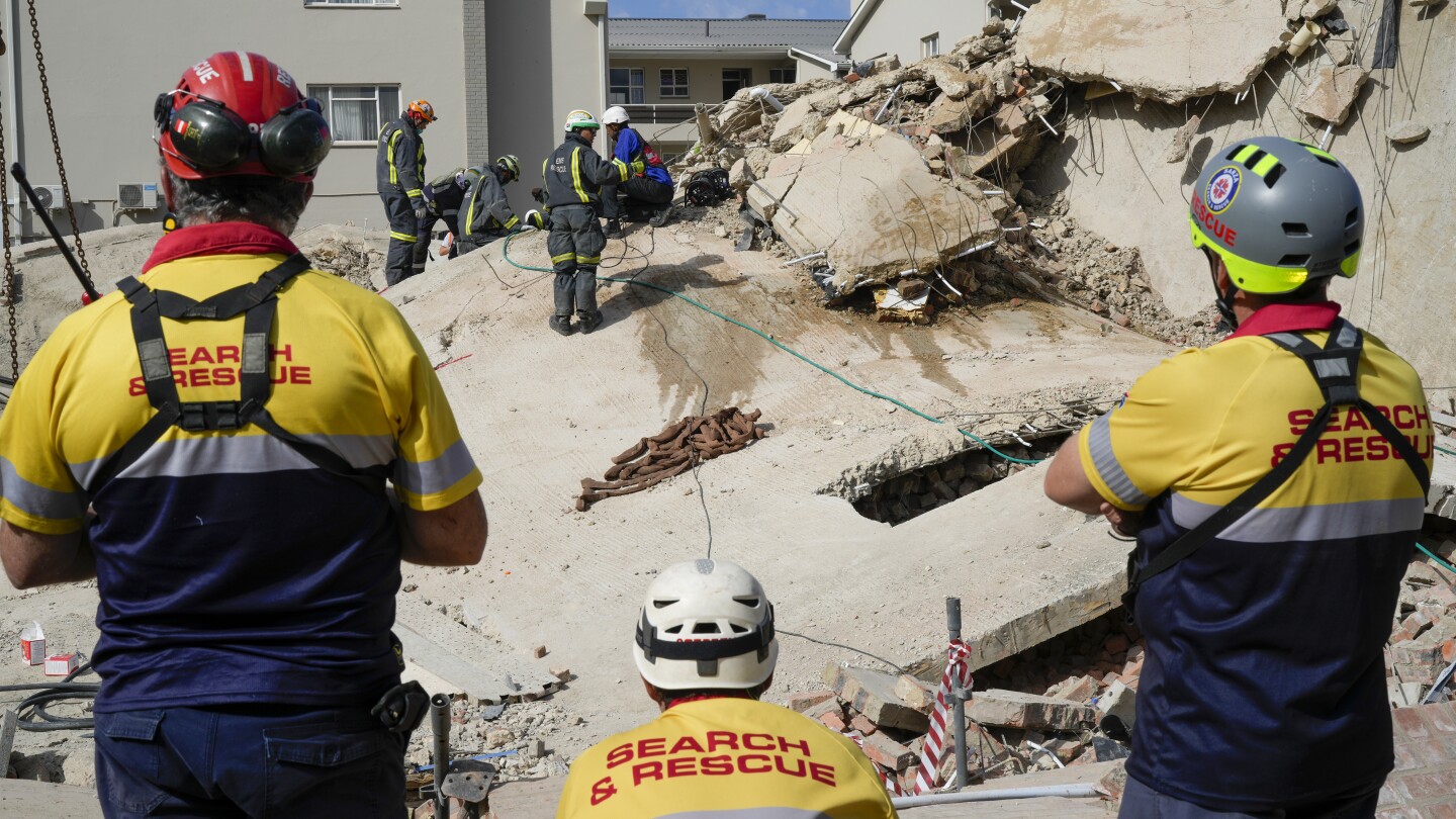 Rescue effort for dozens missing in South Africa building collapse are boosted by 1 more survivor