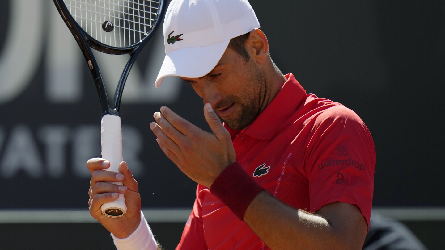 Djokovic follows Nadal to early exit at Italian Open in first match after being hit by water bottle