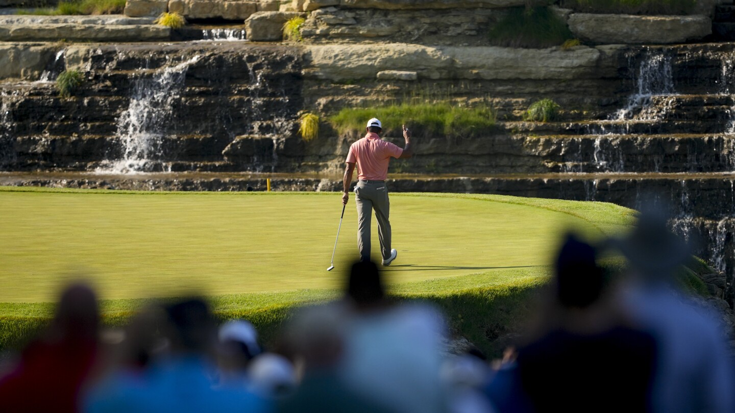 A pair of late 3-putts sent Tiger Woods to a sluggish 1-over start at the PGA Championship