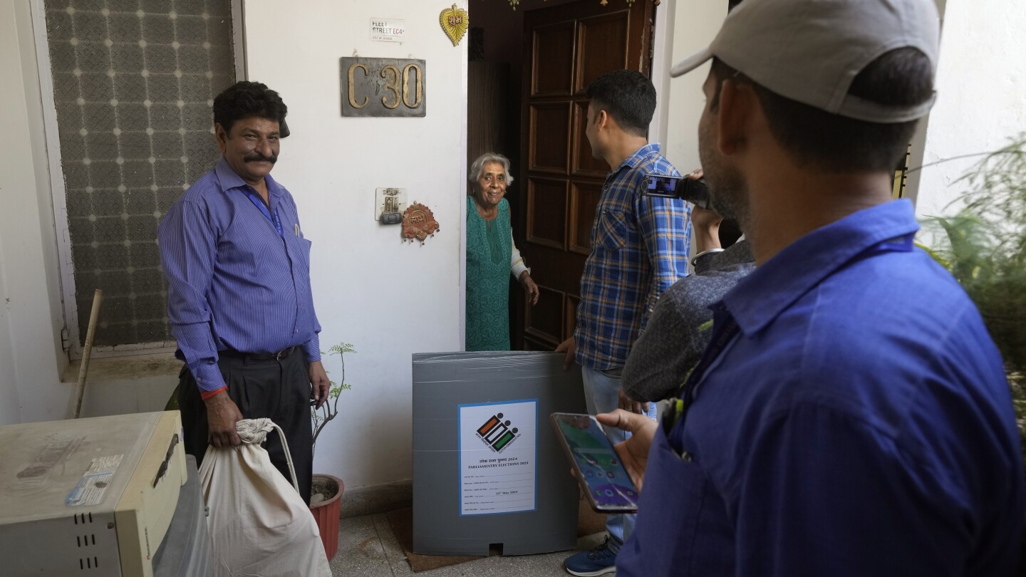 AP PHOTOS: For the first time India’s elderly and disabled are able to vote from home