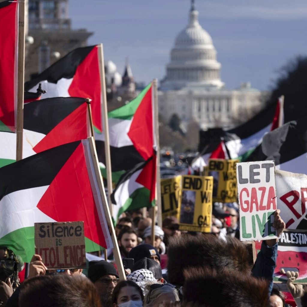Thousands are expected to rally on Washington’s National Mall in support of Palestinian rights
