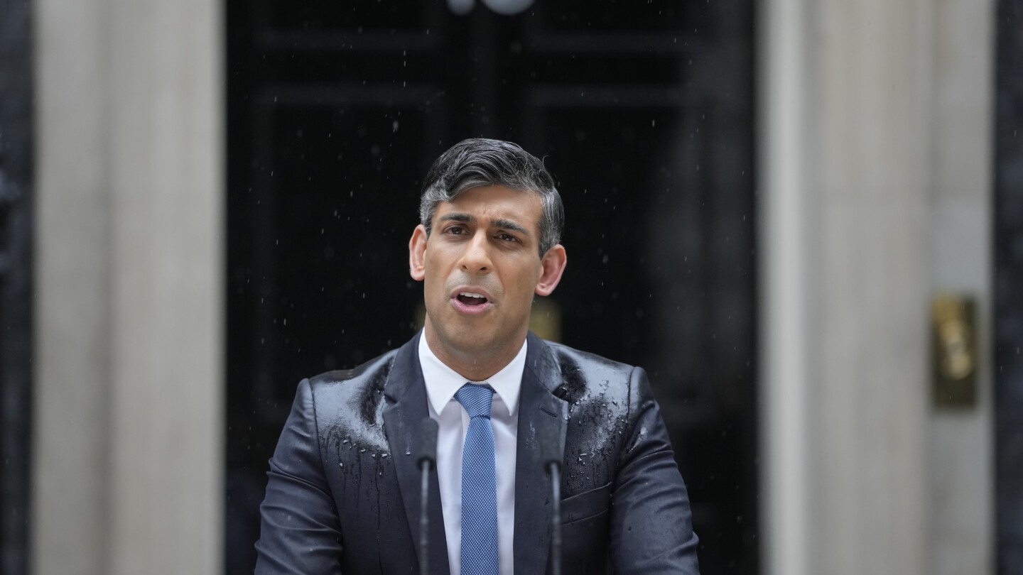 UK Prime Minister Sunak announces general election for July 4 | AP News