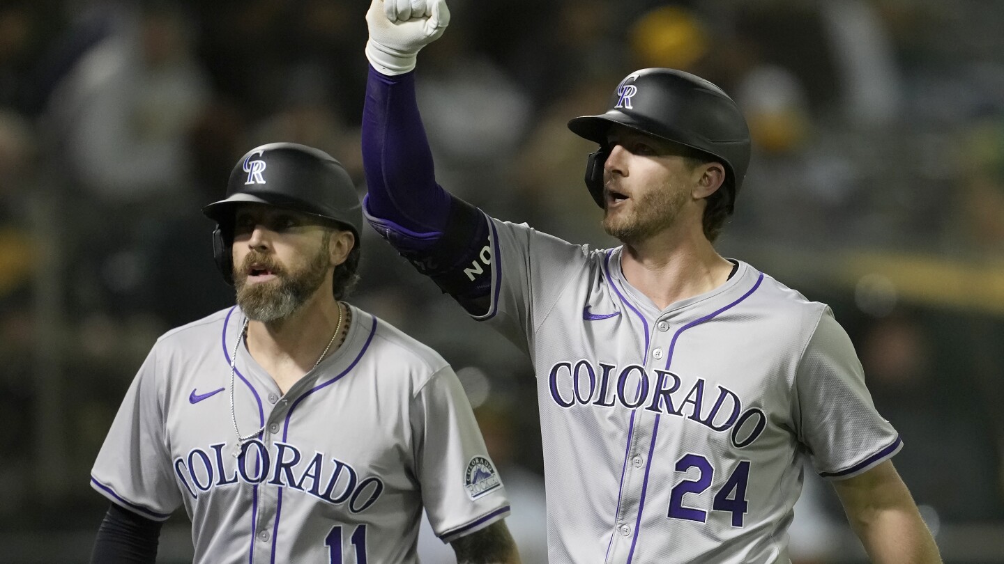 McMahon hits 2-run homer in the 12th inning to lift Colorado Rockies over Oakland Athletics 4-3