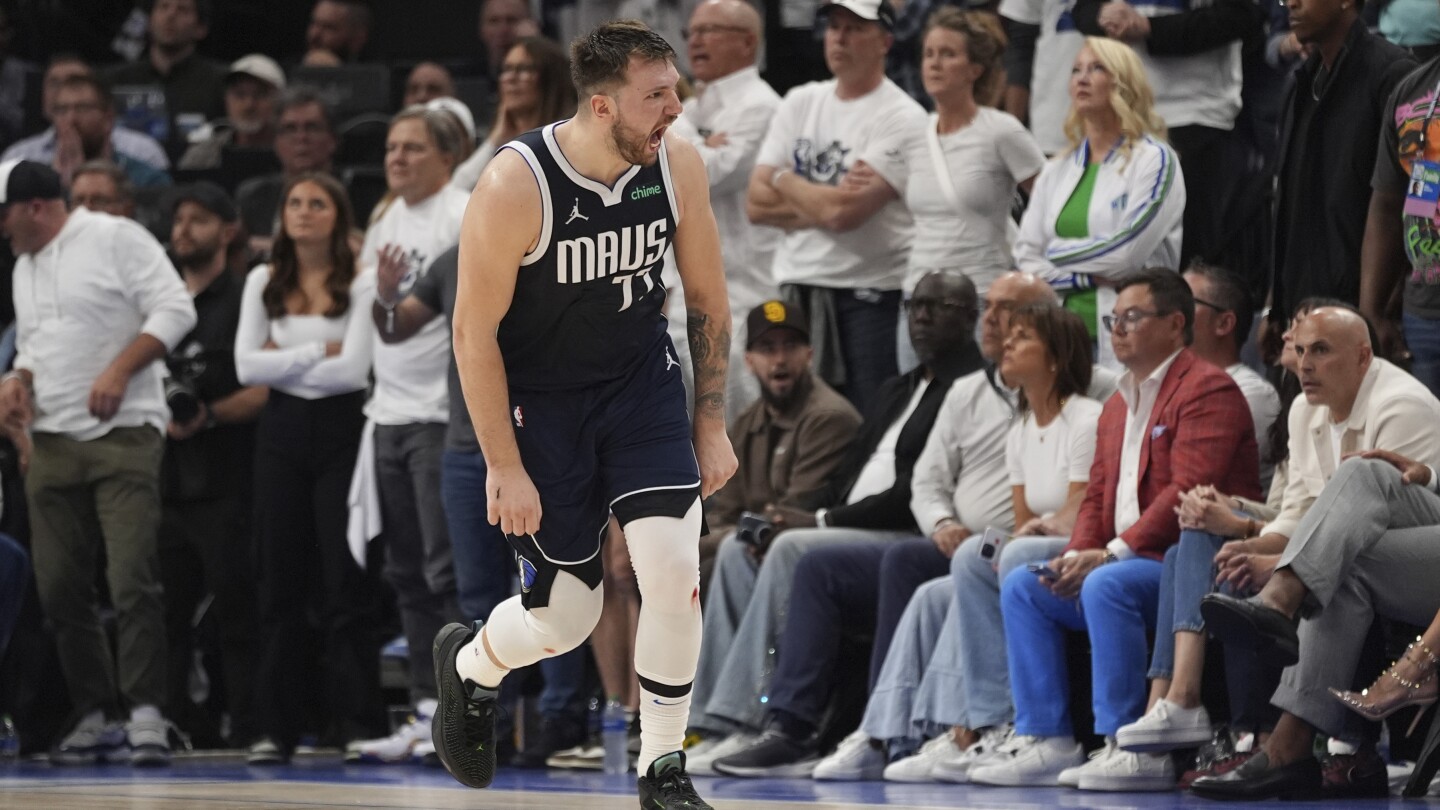 Doncic leads strong close by Mavericks for 108-105 win over Wolves in Game 1 of West finals