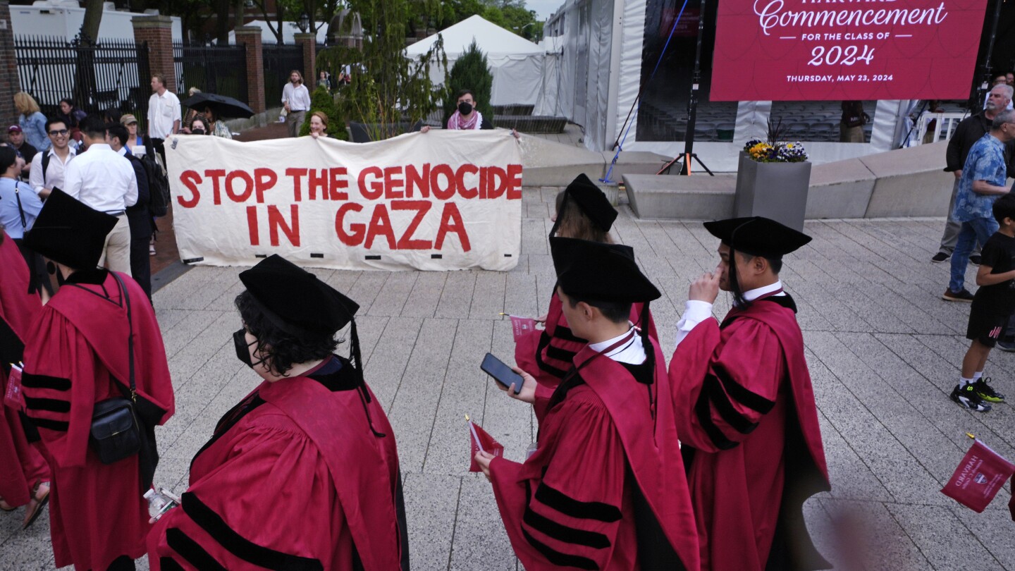 Harvard holding commencement after weekslong pro-Palestinian encampment protest