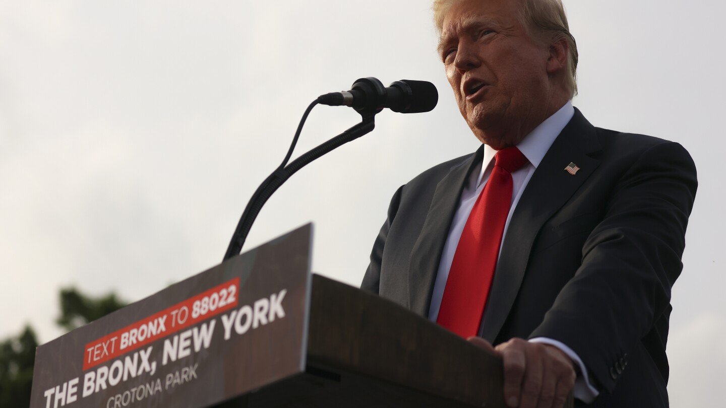 Trump holds a rally in the South Bronx as he tries to woo his hometown