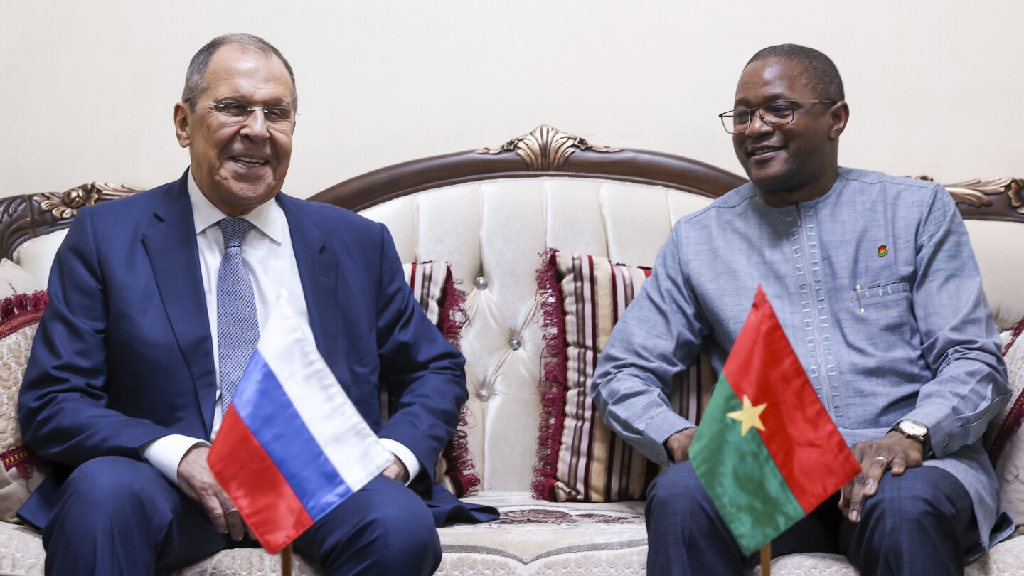Russia’s top diplomat promises more military support for Burkina Faso as he tours West Africa
