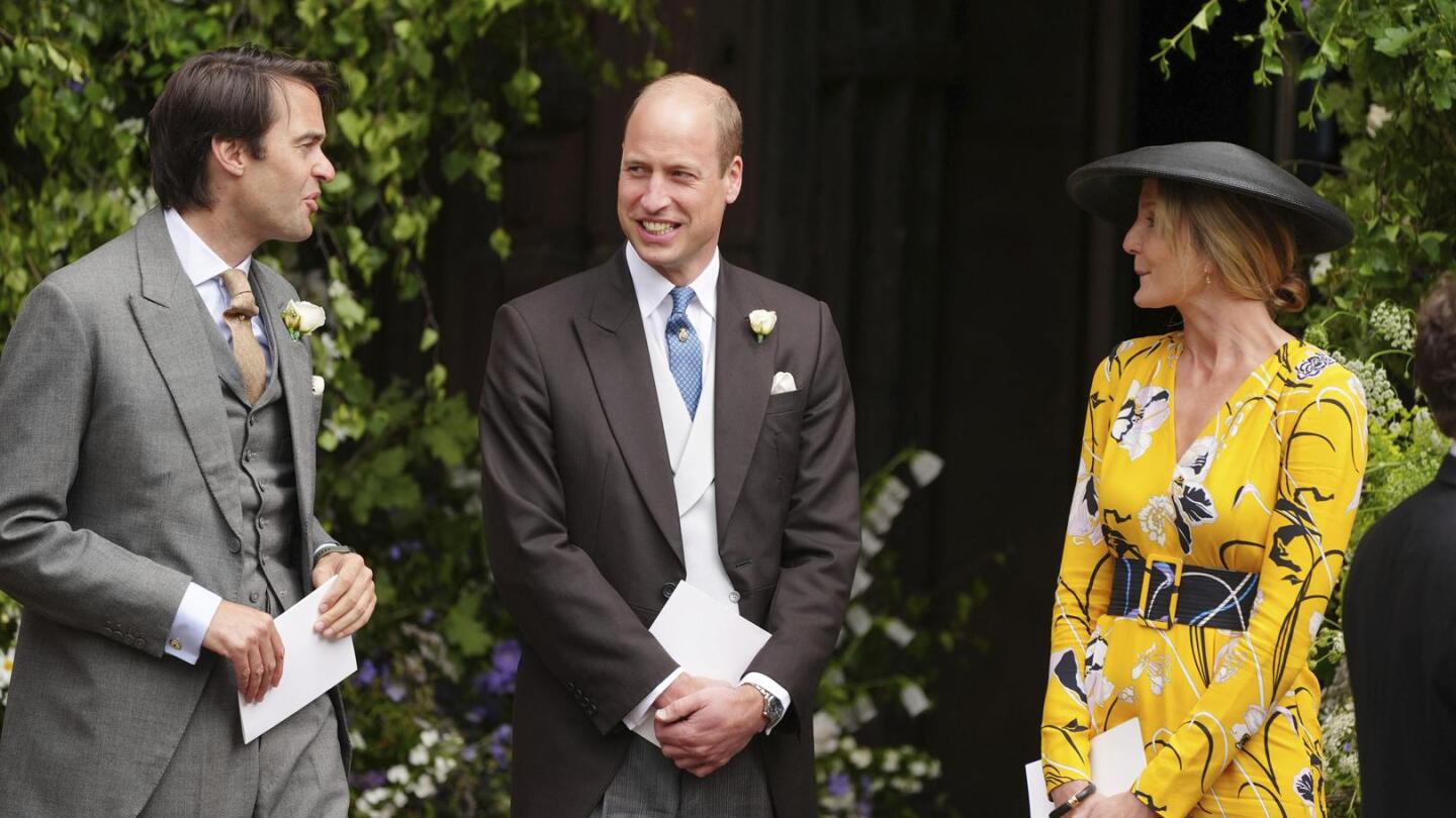 Prince William serves as usher at wedding of aristocrat the Duke of Westminster | AP News