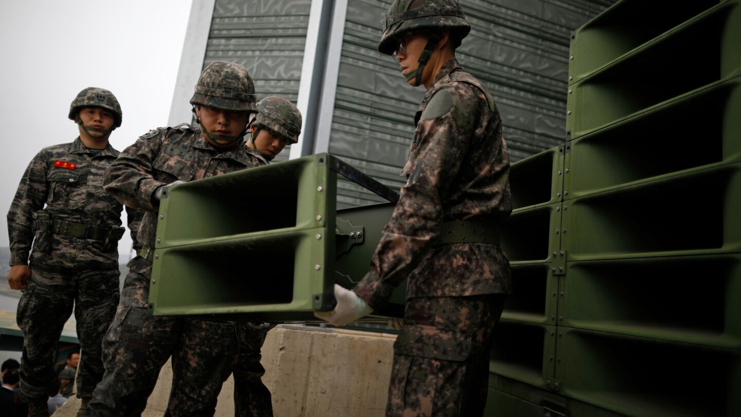 South Korea says North Korea is installing its own loudspeakers along the border