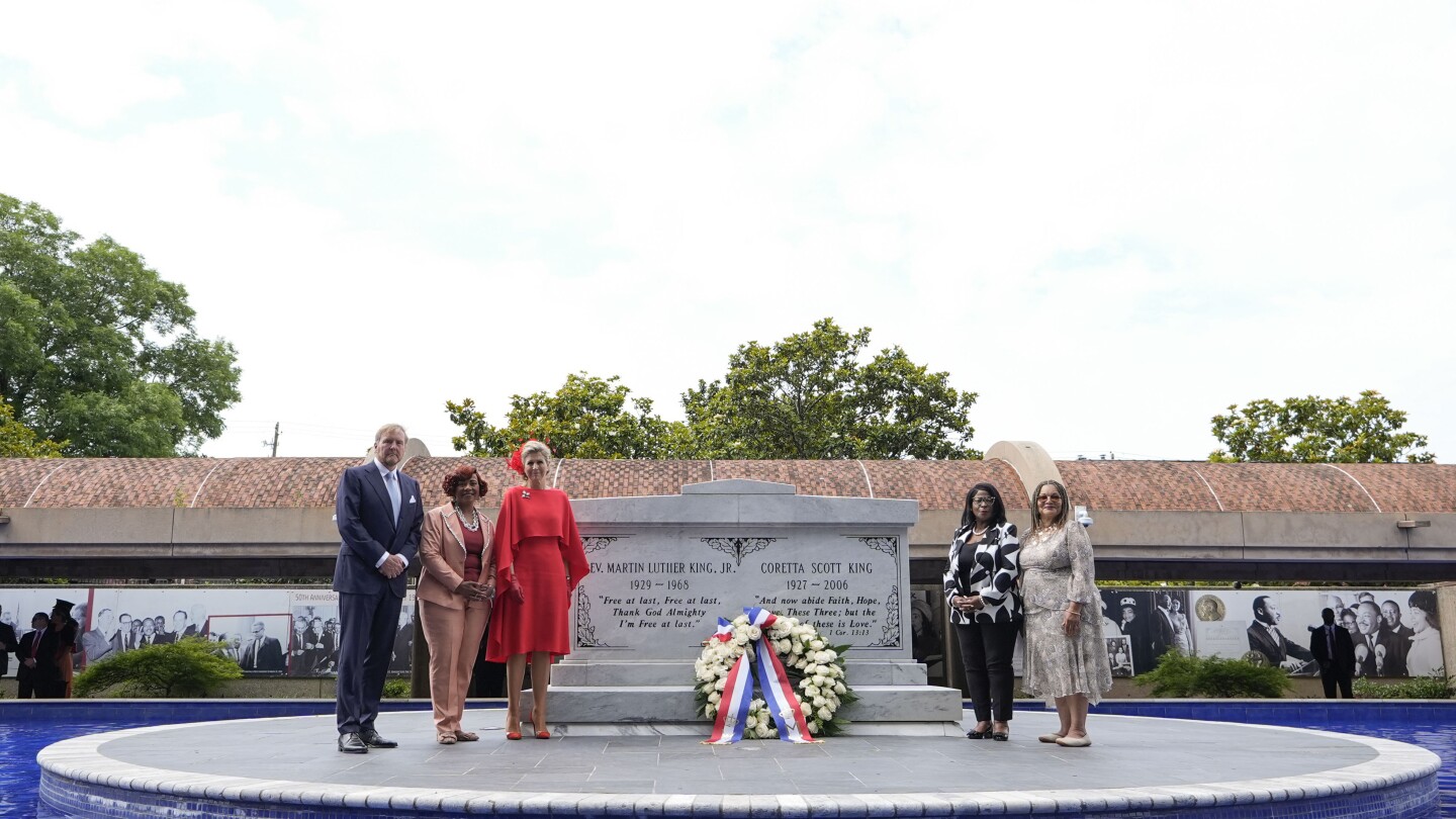 King and queen of the Netherlands pay tribute to MLK during visit to Atlanta