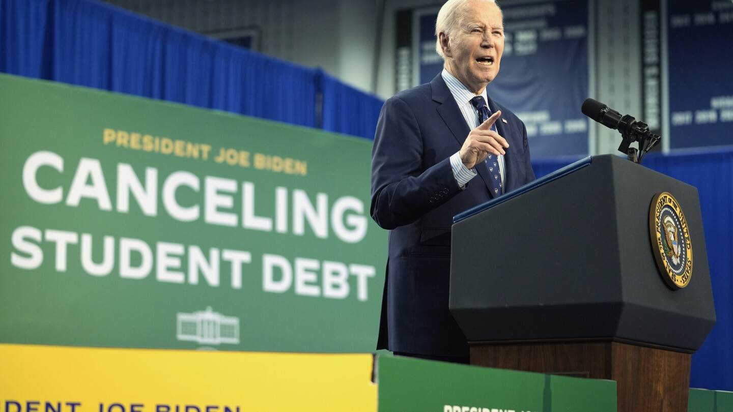 Americans are split on Biden’s student loan work, even those with debt, new AP-NORC poll finds