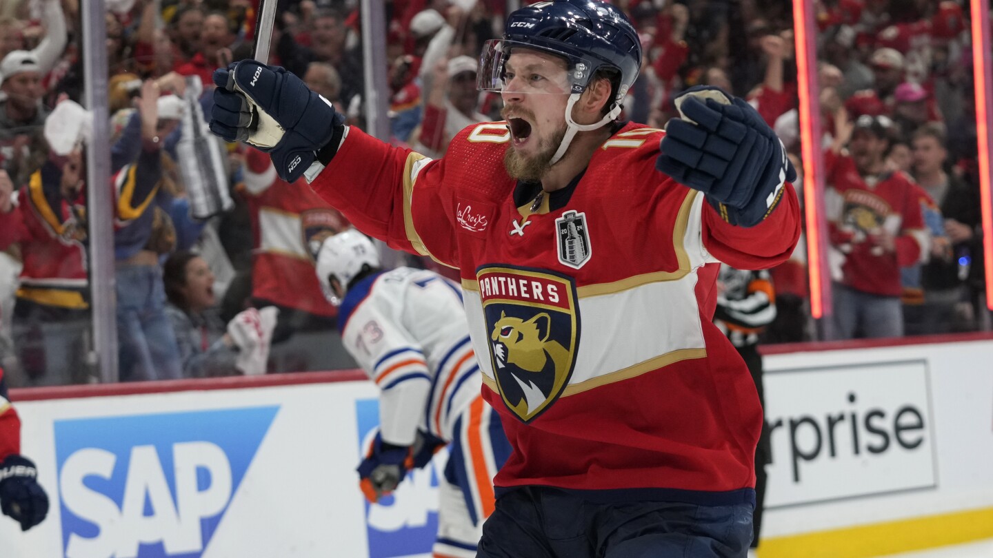 Panthers now 2 wins from the Stanley Cup, top Oilers 4-1 for 2-0 lead in title series